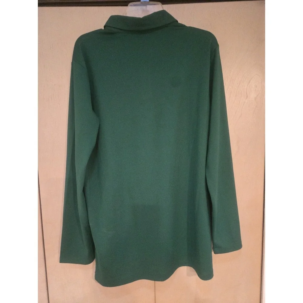 RLX Ralph Lauren Men's Long Sleeve Performance Polo Shirt Green Pocket Logo Size